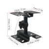 BNNP Entertainment Center Shelves Speaker Wall Mount Bracket Ceiling Surround Speaker Gear Shelf for Office Living Room Conference Room Speaker Wall Shelf Suitable for DVD Players, Cable Boxes view 2