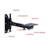 Entertainment Center Shelves Audio Stand Speaker Wall Mount Bracket Retractable Speaker Stand Media Equipment Hanger Load-Bearing 45kg Black Suitable for DVD Players, Cable Boxes view 3