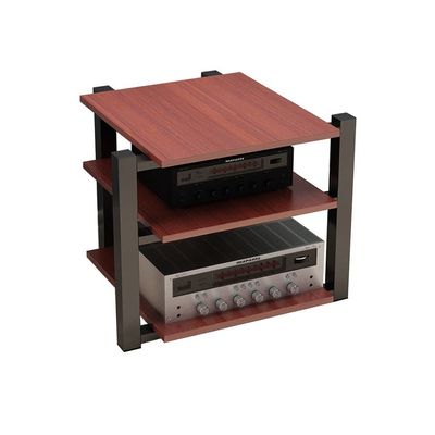 Entertainment Center Shelves Audio Bracket Floor Audio Bracket Modern Living Room Cabinet Speaker Bracket Three-layer Audio Bracket 25.59 Inches High Suitable for DVD players, cable boxes ( Color : E