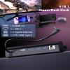 Antank 6-in-1 Docking Station for Steam Deck/ROG Ally, Steam Deck Dock with HDMI 2.0 4K@60Hz Gigabit, 1000Mbps Ethernet, 100W PD Fast Charging and 3 USB-A 3.0 USB-C Port for Valve Steam Deck OLED view 2