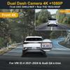 Fitcamx Front 4K+Rear 1080P Dash Cam Adapts for Volkswagen ID.4 2021-2025 & Audi Q4 e-tron Sportback 2022-2026, OEM Look, 2 Way HD Video, WiFi & APP, Loop Recording, G-Sensor, Easy to Use, 128GB Card view 2