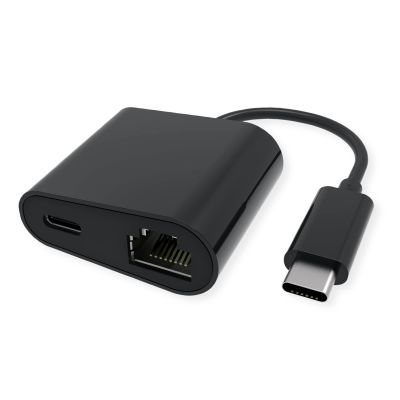 Value USB 3.2 Gen 2 Type C to Gigabit Ethernet Converter + 1 x PD Port, 100 W