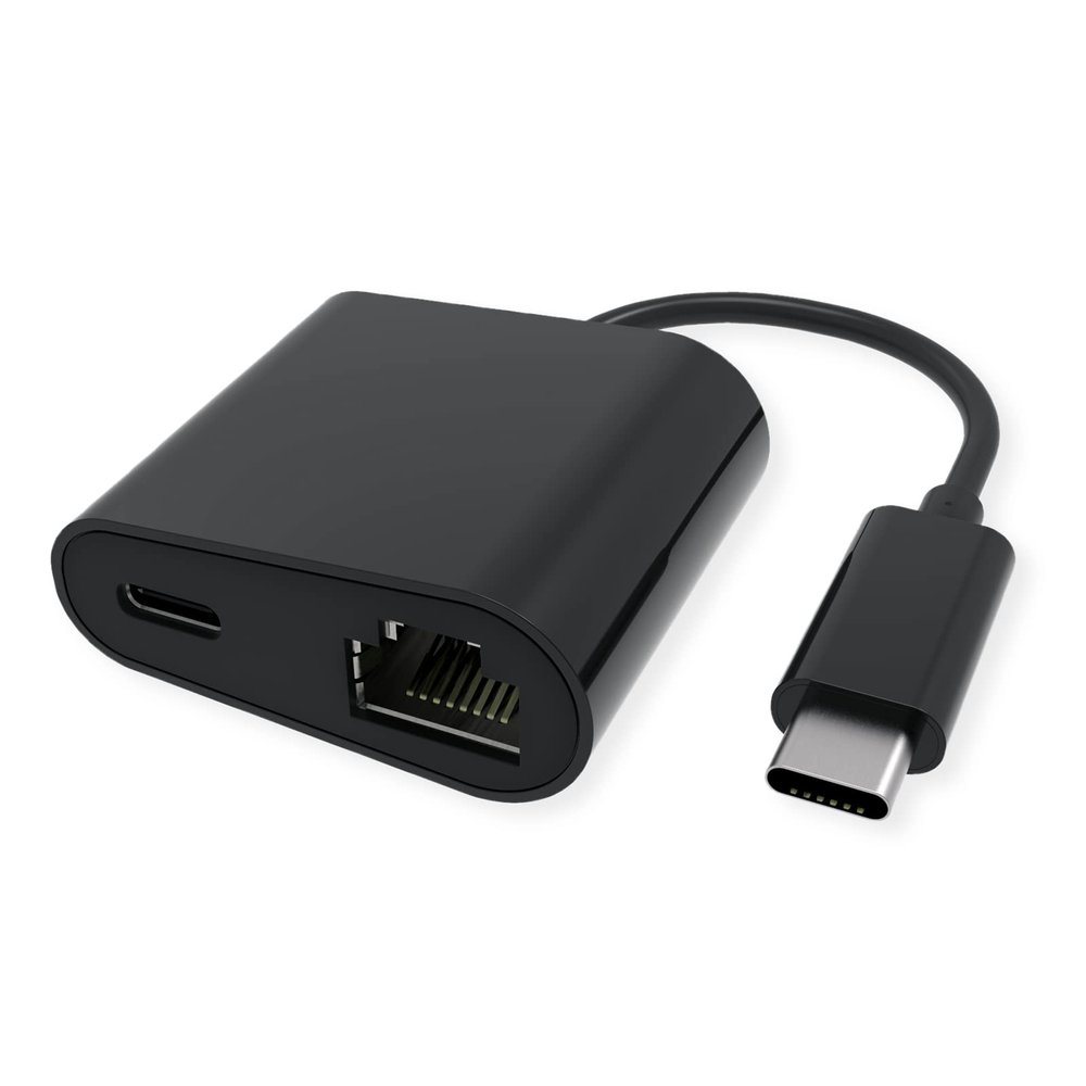 Value USB 3.2 Gen 2 Type C to Gigabit Ethernet Converter + 1 x PD Port, 100 W