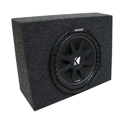 KICKER 43C104-N Bundle with Universal Regular Standard Cab Truck Comp C10 Single 10" Sub Box Enclosure - Final 4 Ohm