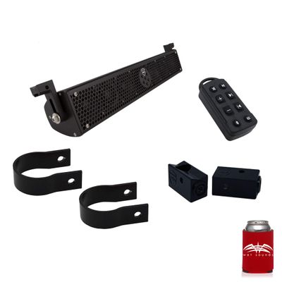 Wet Sounds Stealth 6 Ultra HD Amplified Soundbar with Remote + 2" Pipe Clamps & Sliders (Renewed)
