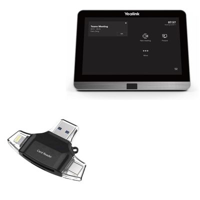 BoxWave Smart Gadget Compatible with Yealink MTouch II - AllReader SD Card Reader, microSD Card Reader SD Compact USB - Jet Black