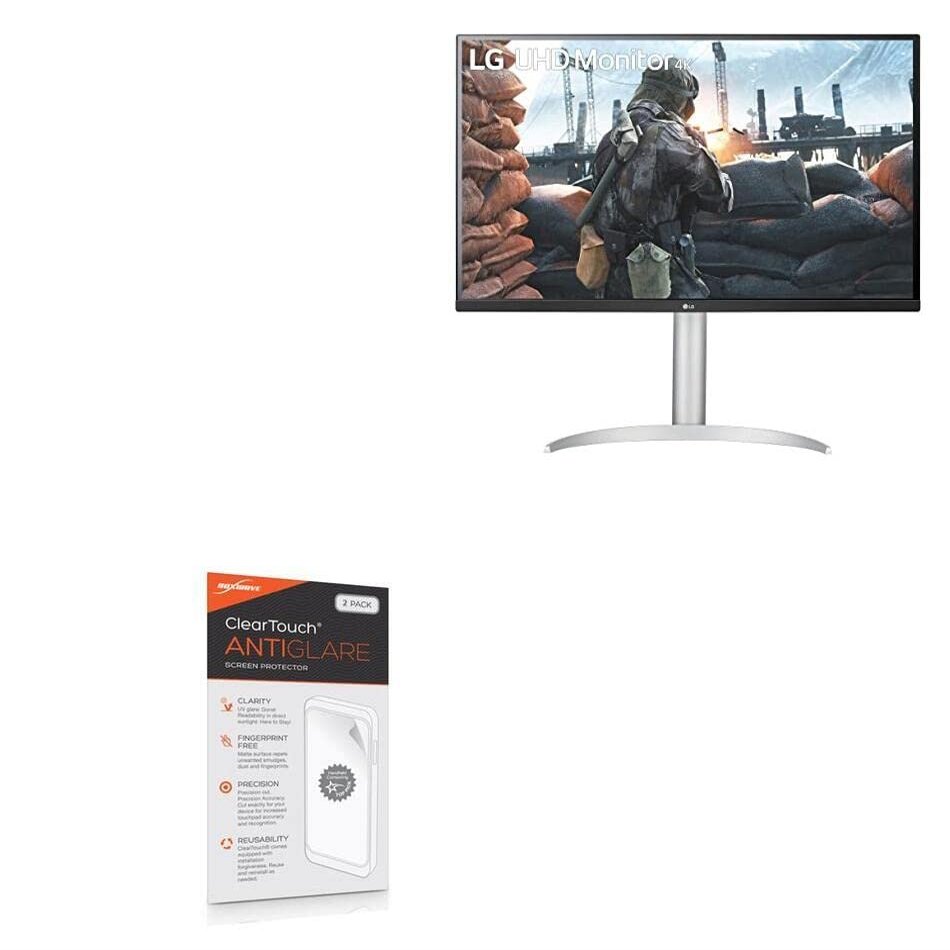 BoxWave Screen Protector Compatible with LG 32 Monitor (32UP83A) - ClearTouch Anti-Glare (2-Pack), Anti-Fingerprint Matte Film Skin