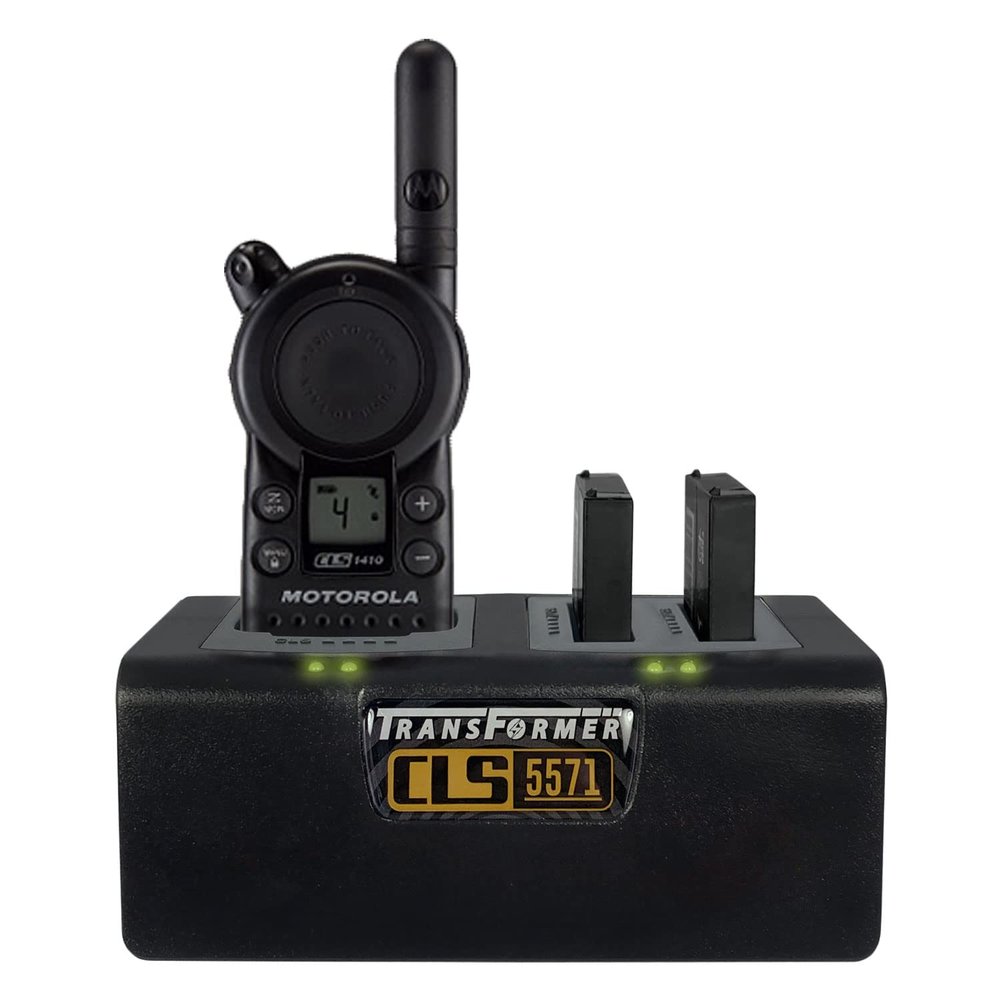 Artisan Power Transformer Charging Station for Motorola CLS Series with Power Supply - Charges 1 Radio & 2 Batteries (Radio & Batteries not Included)