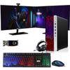 TechMagnet HP G3 Gaming Desktop PC,Intel Core i7 6th Gen,RX 550 Graphics,16GB RAM,1TB SSD|2TB HDD,MTG New 24-inch Dual Monitor,RGB Keyboard Mouse,RGB Headphone,Webcam,Windows 11(Renewed) view 1