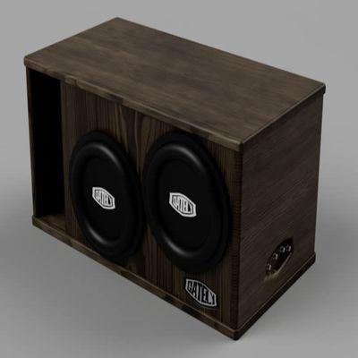Gately Audio - 2 X 12 SUBWOOFER Enclosure SUB Back/Port Back 4.0 CF