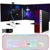 HP G3 Computer Desktop PC, Intel Core i7 6th Gen, AMD RX 550 Graphics, 16GB RAM, 480GB SSD, Gaming Kit, Webcam, New MTG Dual 24 inch Monitor Windows 11 (Renewed) view 1