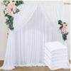30ftx10ft White Wrinkle Free Backdrop Curtain for Wedding Parties, 6 Panels White Photo Background Curtains Backdrop Drapes for Birthday Baby Shower Anniversary Party Supplies view 1