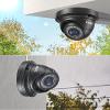 ZOSI 2 Pack 5MP 3K Add-on Security Dome POE Camera with Cable, 2880 x 1620 Indoor Outdoor IP Camera, 80ft Night Vision, 3.6mm Lens, 95View Angle, IP66 Weatherproof (Only Work with ZOSI PoE NVR) view 3