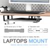 IFCASE Under Desk Laptop Mount & Headphone Holder with Adhesive & Screw, Hard Aluminum Under Table Desk Holder for Laptop, Mac mini, MacBook Pro (Silver) view 2