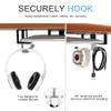 IFCASE Under Desk Laptop Mount & Headphone Holder with Adhesive & Screw, Hard Aluminum Under Table Desk Holder for Laptop, Mac mini, MacBook Pro (Silver) view 3