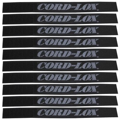 Cord-Lox Reusable Cable Ties - Black, 5 x 3/4 inch, 10 Pack