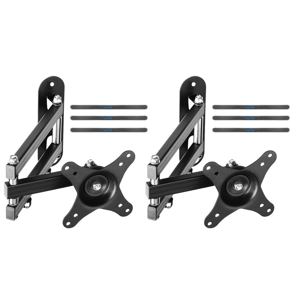 Suptek TV Wall Mount Swivel Tilt Rotation Full Motion Adjustable Articulating for Most 15-32 inch LED, LCD Monitor Wall Mount VESA 75,100, 2 Packs (MA2720-2)