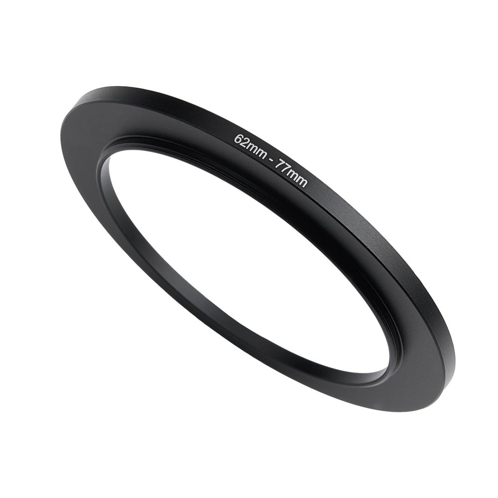 62mm to 77mm Step Up Ring Filter Adapter Applicable to All Brands of UV ND CPL Filter (62mm-77mm)