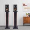 28Inch Bookshelf Speaker Stands Floor Speaker Stands,Heavy Duty Studio Monitor Stands Surround Sound for Home Theater Speakers with Sand Filling Tuning Function (28Inch Yellow Sandalwood) view 3