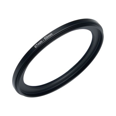 67mm to 55mm Step Down Ring Filter Adapter Applicable to All Brands of UV ND CPL Filter (67mm-55mm)