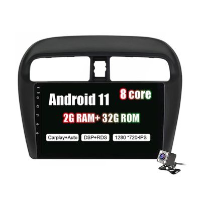 9'' Car Stereo GPS Android 10 Sat Nav Head Unit for Mitsubishi Mirage Attrage 2012 2013 2014 2015 2016 2017 2018 FM Receiver WiFi Support SWC Carplay DAB+ OBD DSP DVR+