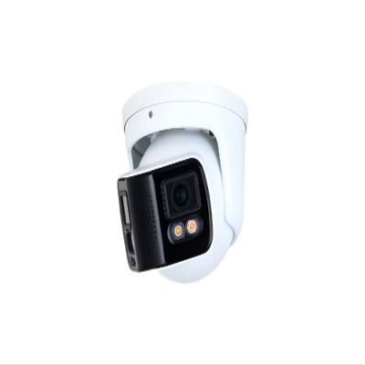 EmpireTech Security Wired Camera Outdoor 4K Full-Color 24MP Dual-Lens 1/1.8" CMOS Smart Splicing IP POE Camera Outputs 180 Wide Angle, Two-Way Talk IPC-Color4K-T180 (White)