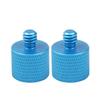 FEICHAO 2pcs Screw Mount 5/8 1/4 3/8 Female to 3/8 5/8 1/4 Male Adapter for Camera Photography Tripod Gimbal Conversion (3/8 to 1/4 Blue) view 1