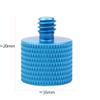 FEICHAO 2pcs Screw Mount 5/8 1/4 3/8 Female to 3/8 5/8 1/4 Male Adapter for Camera Photography Tripod Gimbal Conversion (3/8 to 1/4 Blue) view 2