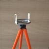 Calif International Metal Survey Tripod Stand with Compass, Vintage Surveying Equipment Engineering, Orange view 2