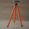 Calif International Metal Survey Tripod Stand with Compass, Vintage Surveying Equipment Engineering, Orange view 3