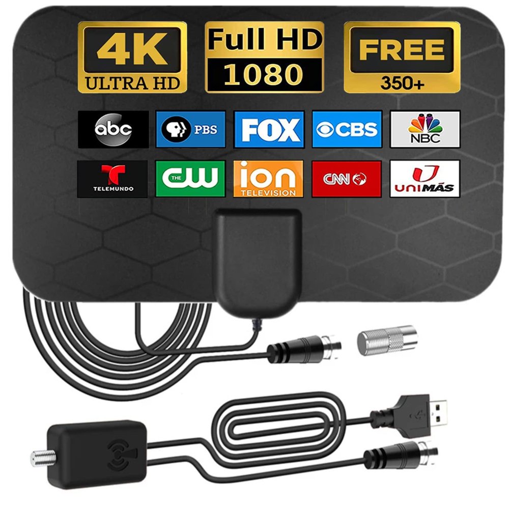 AUTERCO 2025 Upgraded Digital HDTV Antenna for Smart TVs - 980+ Miles Long Range Reception, Indoor Outdoor Use with Amplified Signal Booster, Supports 4K 1080P HD Channels, Weatherproof Design