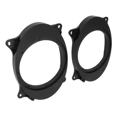 2pcs 6.5inch Black Door Speaker Adapter Spacer Rings with 2 Wire Harness Replacement for Corolla Levin vehicle speaker connectors(6X9)