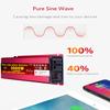 1000W/1600W/2200W/3000W/3500W/4000W/5000W/5500W/6000W/8000W/12000W Pure Sine Wave Power Inverter 12V/24V/48V/60V/72V dc to ac 110V/230V with 2 Socket, LCD Display, for Car RV,Yacht,1000W-12Vto220V view 2