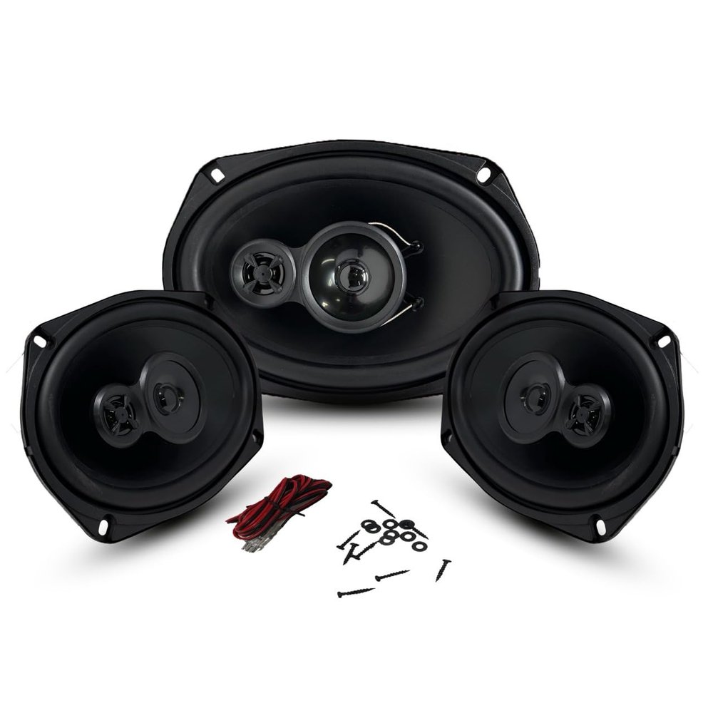 Bass Rockers BR6930 6x9 3-Way Car Audio Coaxial Speakers, 650 Watts High Level Car Boat ATV UTV RV Truck Speakers Pair | 1" Voice Coil 4 Ohm, 30-20kHz Frequency, 94dB | Heavy Duty Magnet Design