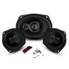 Bass Rockers BR6930 6x9 3-Way Car Audio Coaxial Speakers, 650 Watts High Level Car Boat ATV UTV RV Truck Speakers Pair | 1" Voice Coil 4 Ohm, 30-20kHz Frequency, 94dB | Heavy Duty Magnet Design view 1