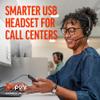 Poly (Plantronics + Polycom)EncorePro 545 USB-A and USB-C USB Headset(Plantronics)-Acoustic Hearing Protection - Hold & Call Answer Buttons Convertible Wearing Style, Black, Standard Version(Renewed) view 2