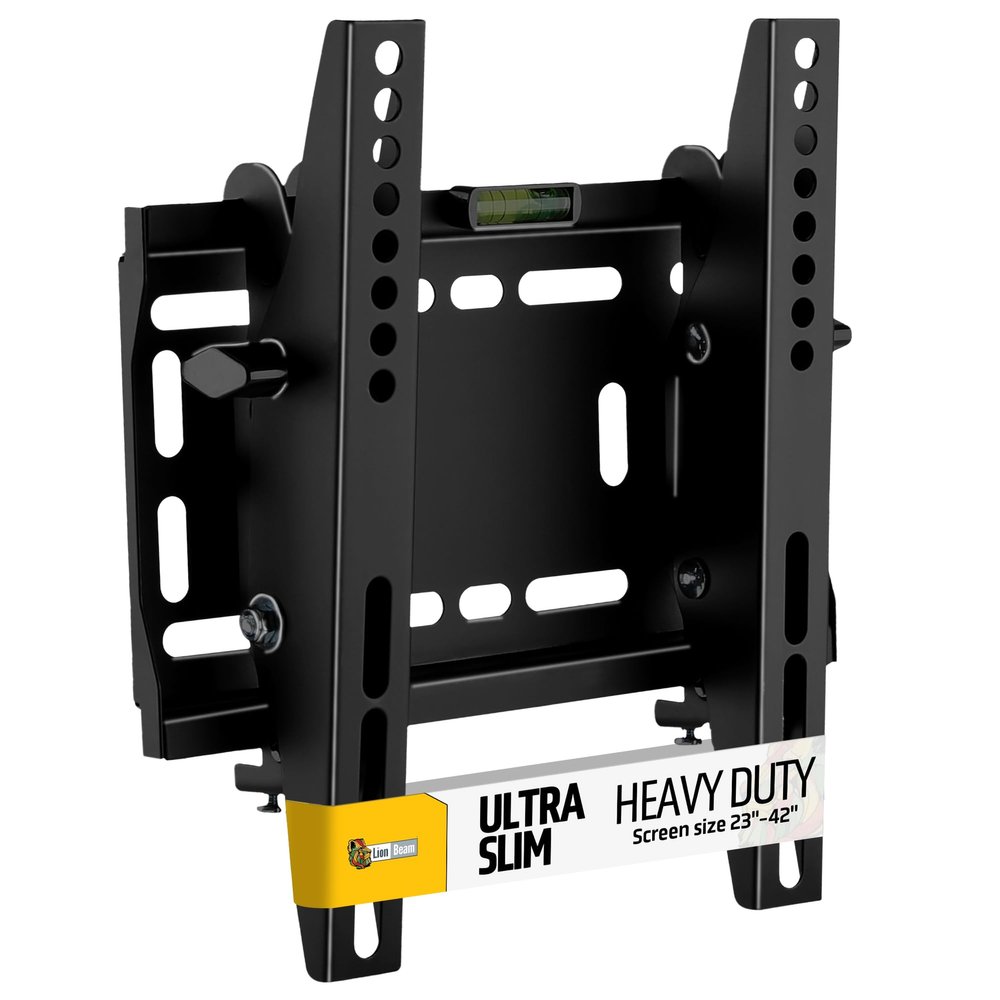 LionBeam Heavy-Duty TV Wall Mount for 2342 Screens Ultra-Slim Design, Strongly Holds up to 110lb, Universal Mount max VESA 200200mm, Superior Low Profile TV Bracket with +5-10 Anti-Glare Tilt