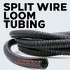 BEST CONNECTIONS 100 Ft  1/2" Diameter Split Wire Loom Flex-Guard Convoluted Tubing with 100 Pcs 7" Nylon Cable Zip Ties Protective Split Cable Sleeves for Automotive Home Electrical Wires Black view 4