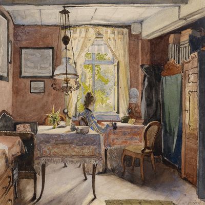 Carl Wenzel Zajicek : Sunny Interior : Archival Quality Art Print
