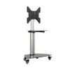 Tripp Lite Mobile Rolling TV Stand Cart with Mount for 32  55 Televisions, Elegant Glass Base and Shelf, Adjustable 50  62 Height, Durable Steel, 5-Year Warranty (DMCS3255SG62) view 1