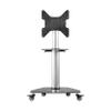 Tripp Lite Mobile Rolling TV Stand Cart with Mount for 32  55 Televisions, Elegant Glass Base and Shelf, Adjustable 50  62 Height, Durable Steel, 5-Year Warranty (DMCS3255SG62) view 2
