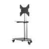 Tripp Lite Mobile Rolling TV Stand Cart with Mount for 32  55 Televisions, Elegant Glass Base and Shelf, Adjustable 50  62 Height, Durable Steel, 5-Year Warranty (DMCS3255SG62) view 3