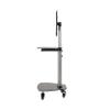 Tripp Lite Mobile Rolling TV Stand Cart with Mount for 32  55 Televisions, Elegant Glass Base and Shelf, Adjustable 50  62 Height, Durable Steel, 5-Year Warranty (DMCS3255SG62) view 4