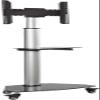 Tripp Lite Mobile Rolling TV Stand Cart with Mount for 37  70 Televisions, Elegant Glass Base and Shelf, Adjustable 65  84 Height, Durable Steel, 5-Year Warranty (DMCS3770SG75)
