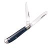 Cold Steel Mini Trapper Versatile Practical Durable Compact Pocket Folding Knife - 2 Blades; Blue Bone Handle; Slip Joint Lock view 4