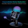 MRSDY Gaming Microphone, USB Computer Microphone for PC, Mac, PS4/5, Condenser Podcast Mic for Studio Recording, YouTube, Streaming, with Headphone Jack, Led Light, Mute, Gain, Noise Cancellation view 3