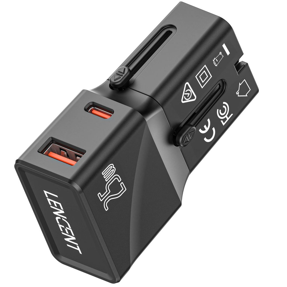 Cruise Ship Essentials, Cruise Approved Adapter with PD 25W USB C Fast Charger Non Surge Protector No Outlets for Royal Caribbean Viking Carnival Princess Norwegian MSC & Major Lines in 2025 & 2026