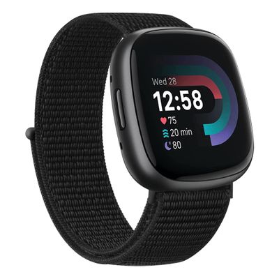 Amzpas Nylon Band for Fitbit Versa 4 / Versa 3 Bands & Fitbit Sense 2 / Sense Bands for Women Men, Soft Breathable Replacement Strap Compatible with Fitbit Sense 2 / Versa 4 Smartwatch (For Versa 4/Versa3 & Sense 2/Sense, Black)
