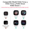 Amzpas Nylon Band for Fitbit Versa 4 / Versa 3 Bands & Fitbit Sense 2 / Sense Bands for Women Men, Soft Breathable Replacement Strap Compatible with Fitbit Sense 2 / Versa 4 Smartwatch (For Versa 4/Versa3 & Sense 2/Sense, Black) view 3