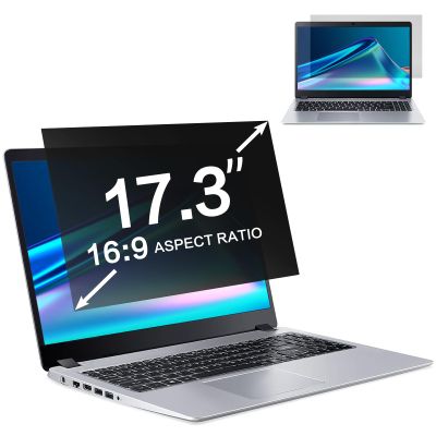 ZOEGAA 17.3 Inch Laptop Privacy Screen Filter for 16:9 Widescreen Display 15.1"x8.5" - Laptop Screen Privacy Shield and Anti Blue Light Anti Glare Screen Protector